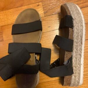 Black Platform Steve Madden Espadrilles